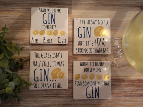 Ceramic Gin Coasters