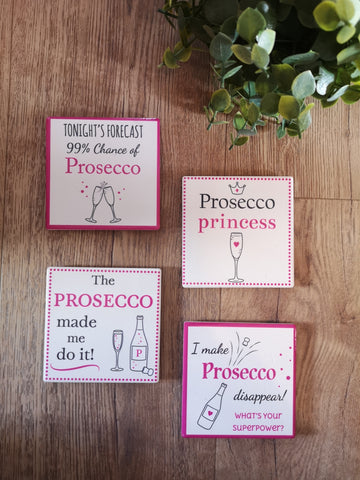 Ceramic Prosecco Coasters