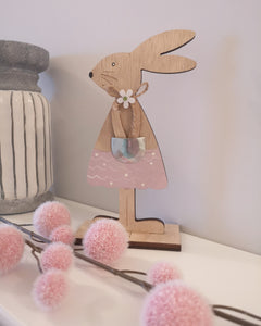 Dotty Bunny Wooden Decoration