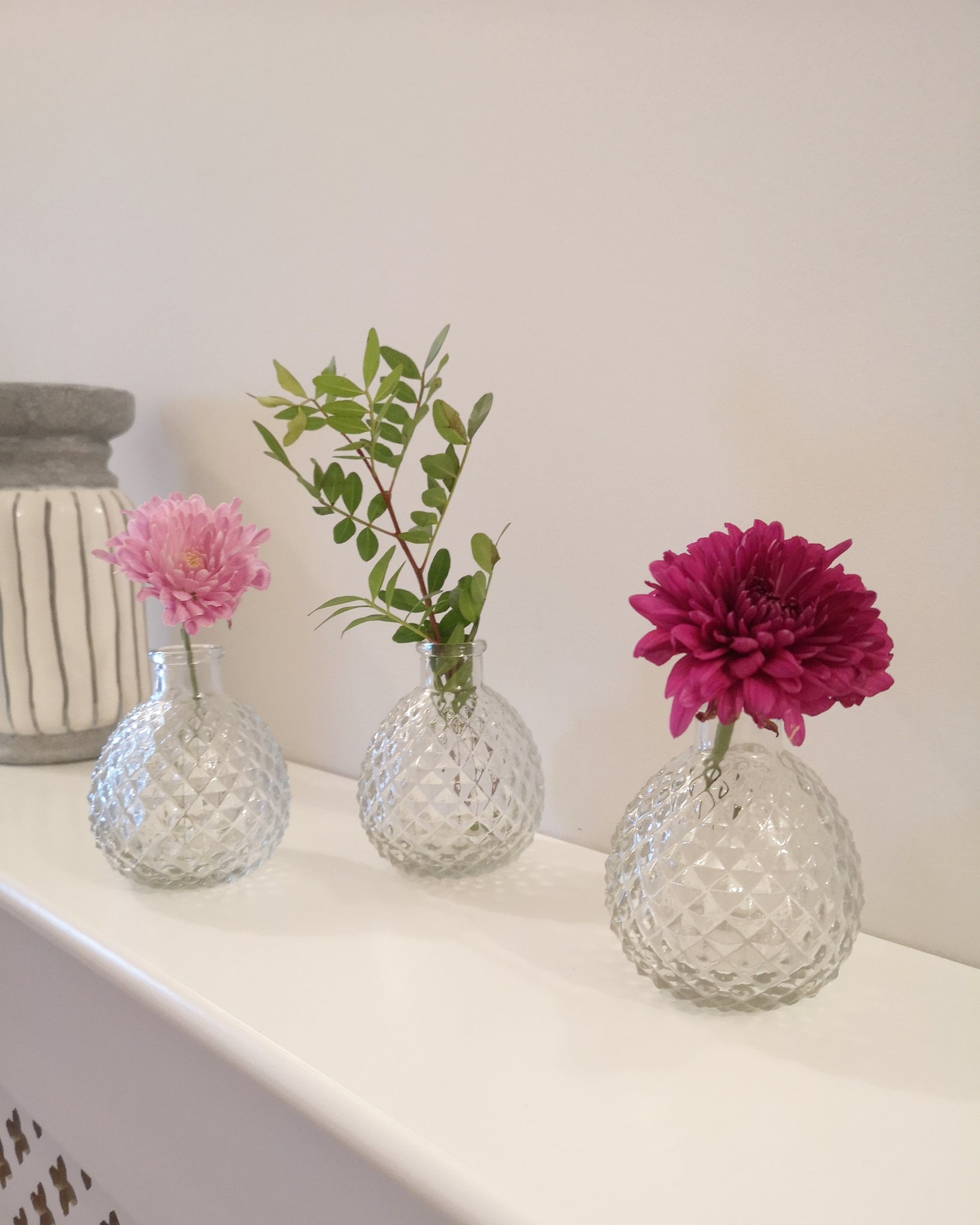 Patterned Glass Balloon Vases