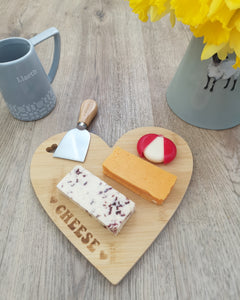 Bamboo Cheese Board With Knife