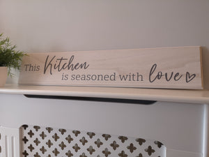 Seasoned With Love Kitchen Plaque