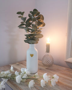 Gold Heart Bottle Vase