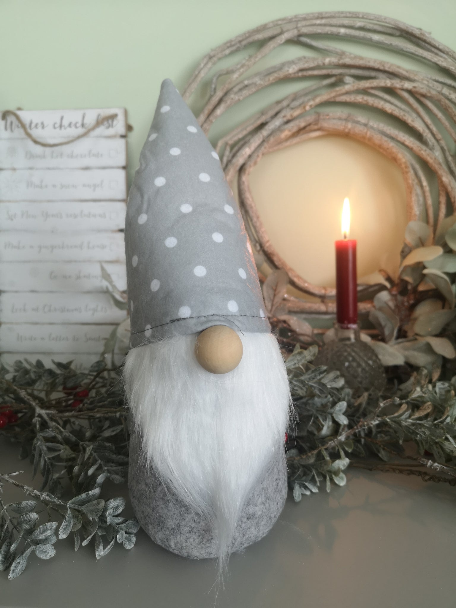 Grey Santa Doorstop