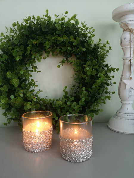 Crushed Glitter Tealight Holder