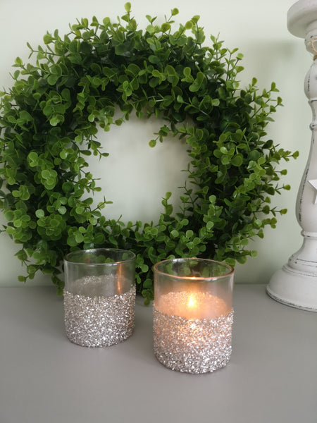 Crushed Glitter Tealight Holder