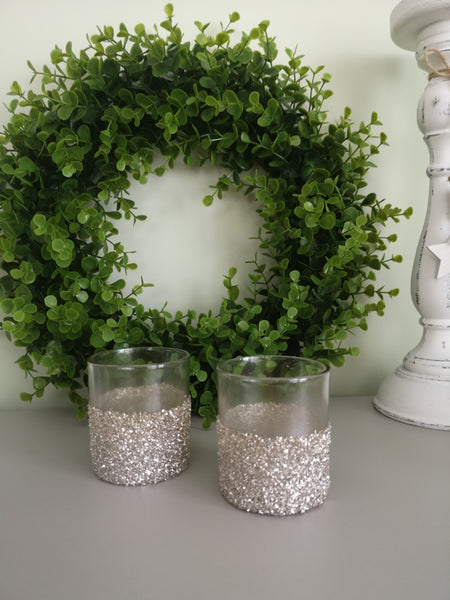 Crushed Glitter Tealight Holder