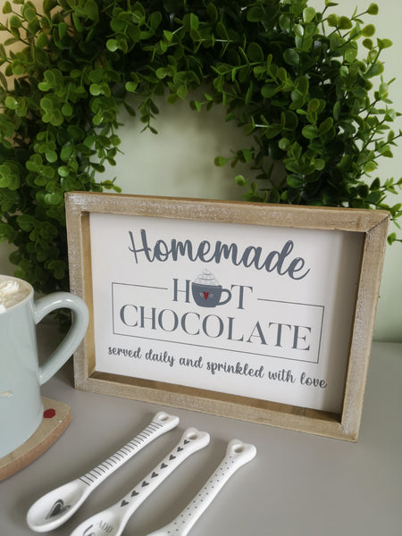 Framed Homemade Hot Chocolate Sign